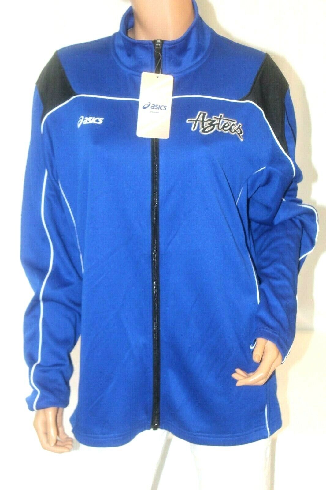 NWT* $65. Asics Aztecs Miles Full Zip Training Running Jacket Men's Medium Blue