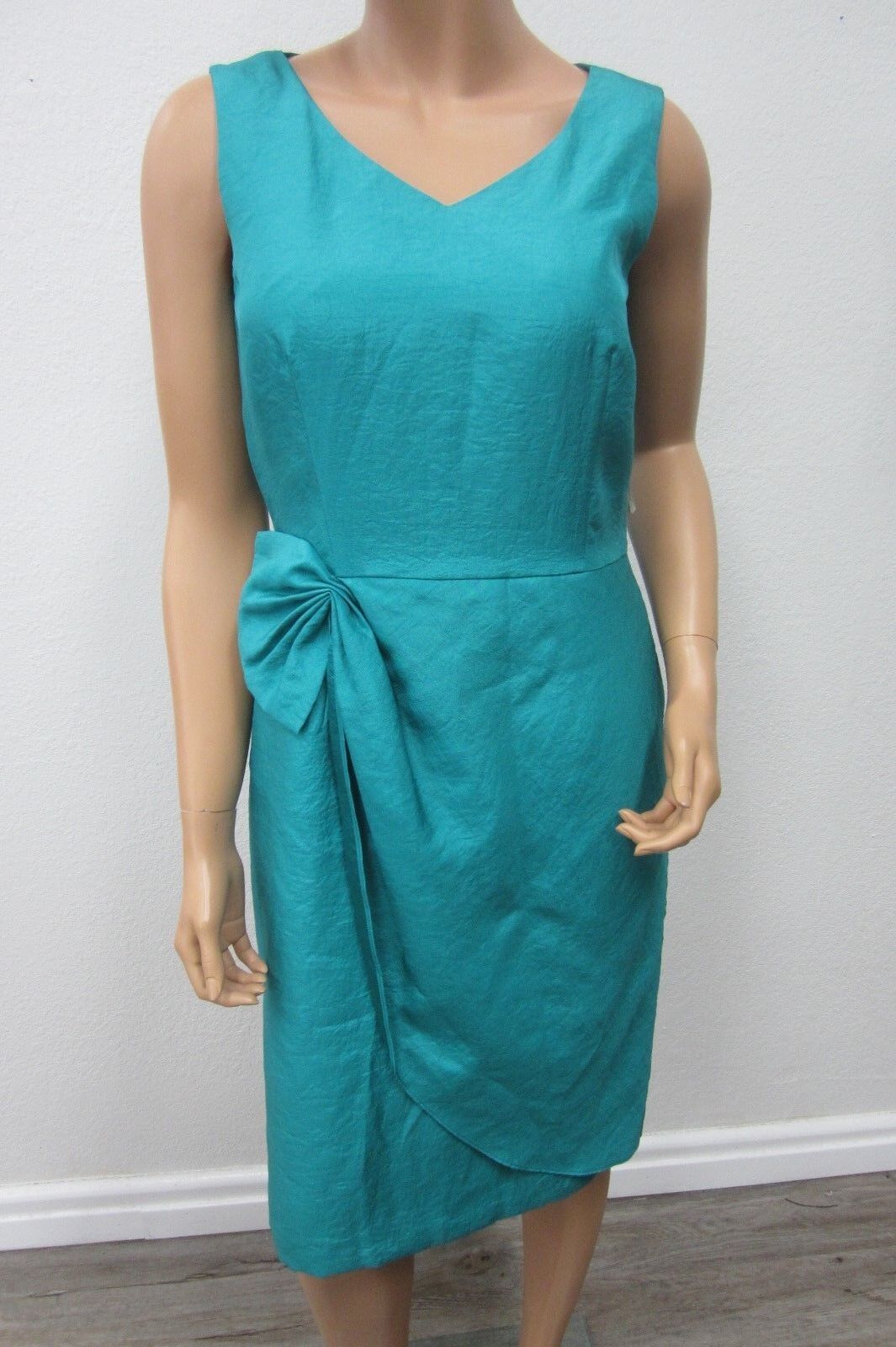 *NWT* ALEX MARIE STYLE LISA CLASSY TEAL SEAWAY LINED DRESS SIZE 6