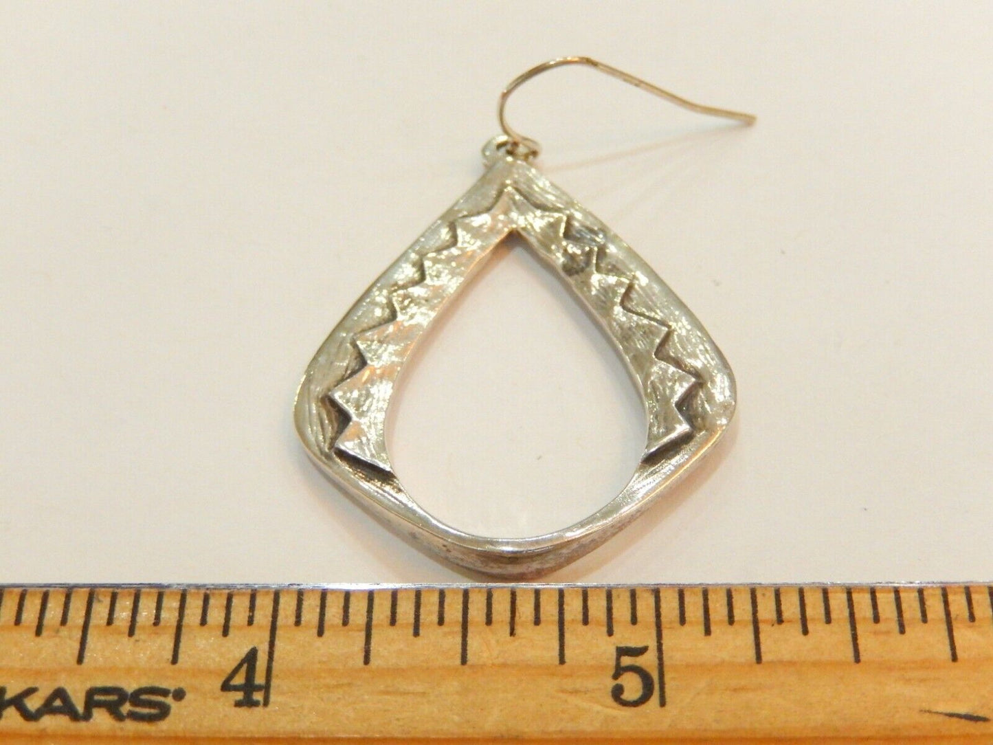 *RARE* Retired Jeep Collins Sterling Silver Dangle Hook Earrings 15.0 gms Thick