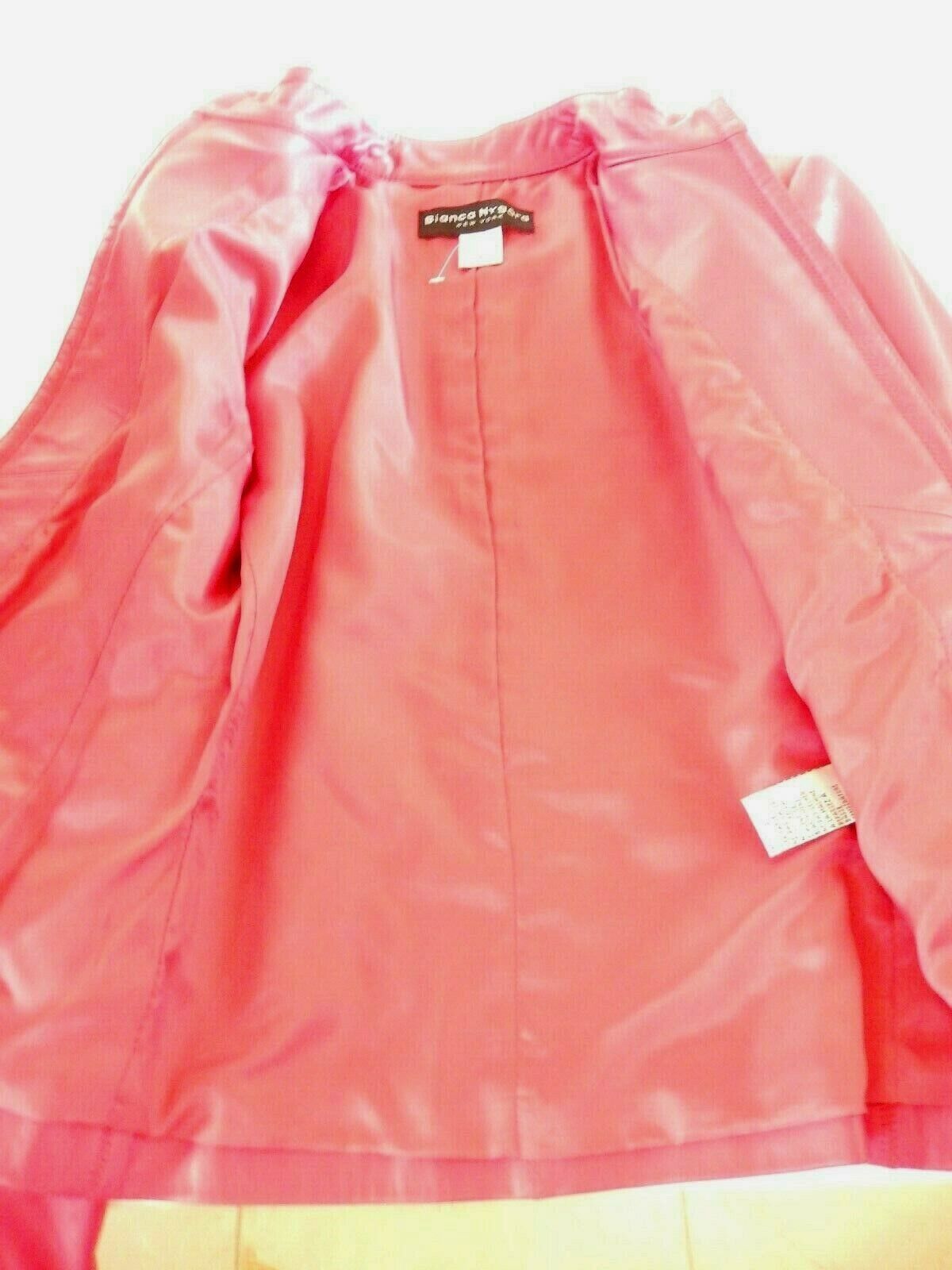 *NWOT*  BIANCA NYGARD Rose Genuine Leather Blazer Jacket Coat Size 4