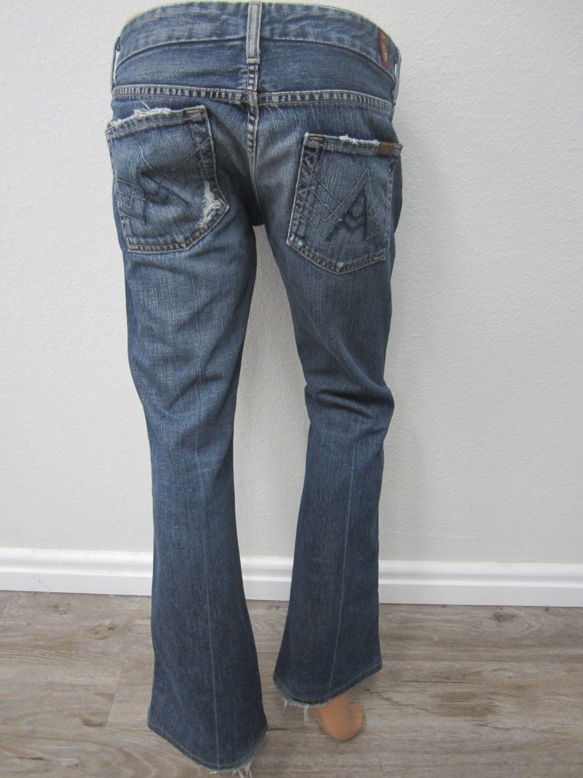 NICE 7 For All Mankind Boot Cut Jeans Womens Distressed Size W28 x L30