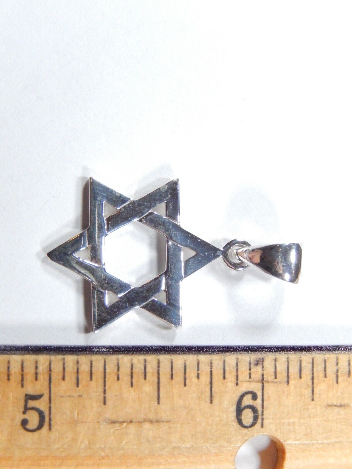 *NEW*  925 Sterling Silver Classic Simple Unisex Jewish Star of David Pendant