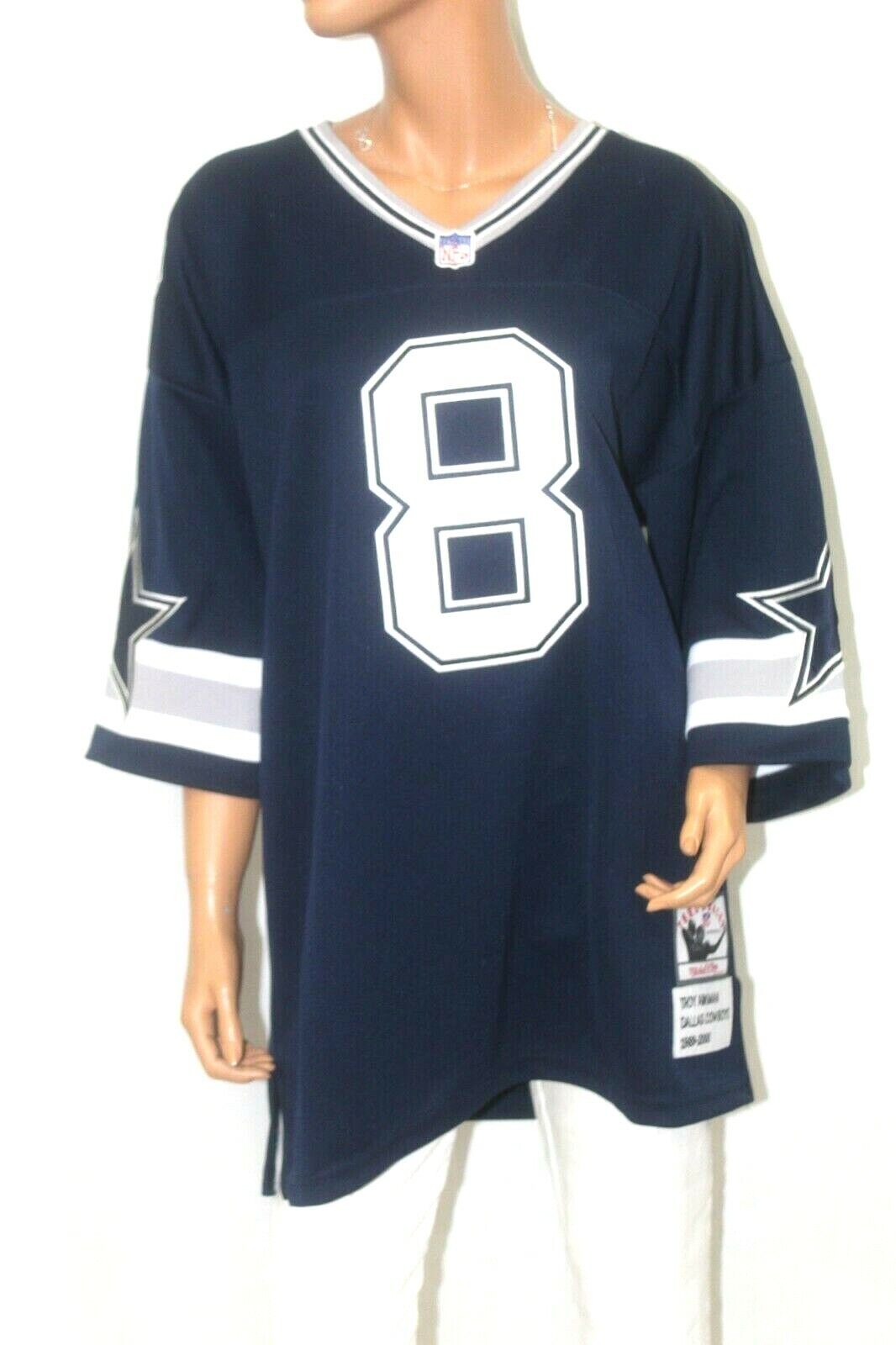 *NWT* $380. #8 Troy Aikman Dallas Cowboys Mitchell & Ness Throwback Jersey Sz 54