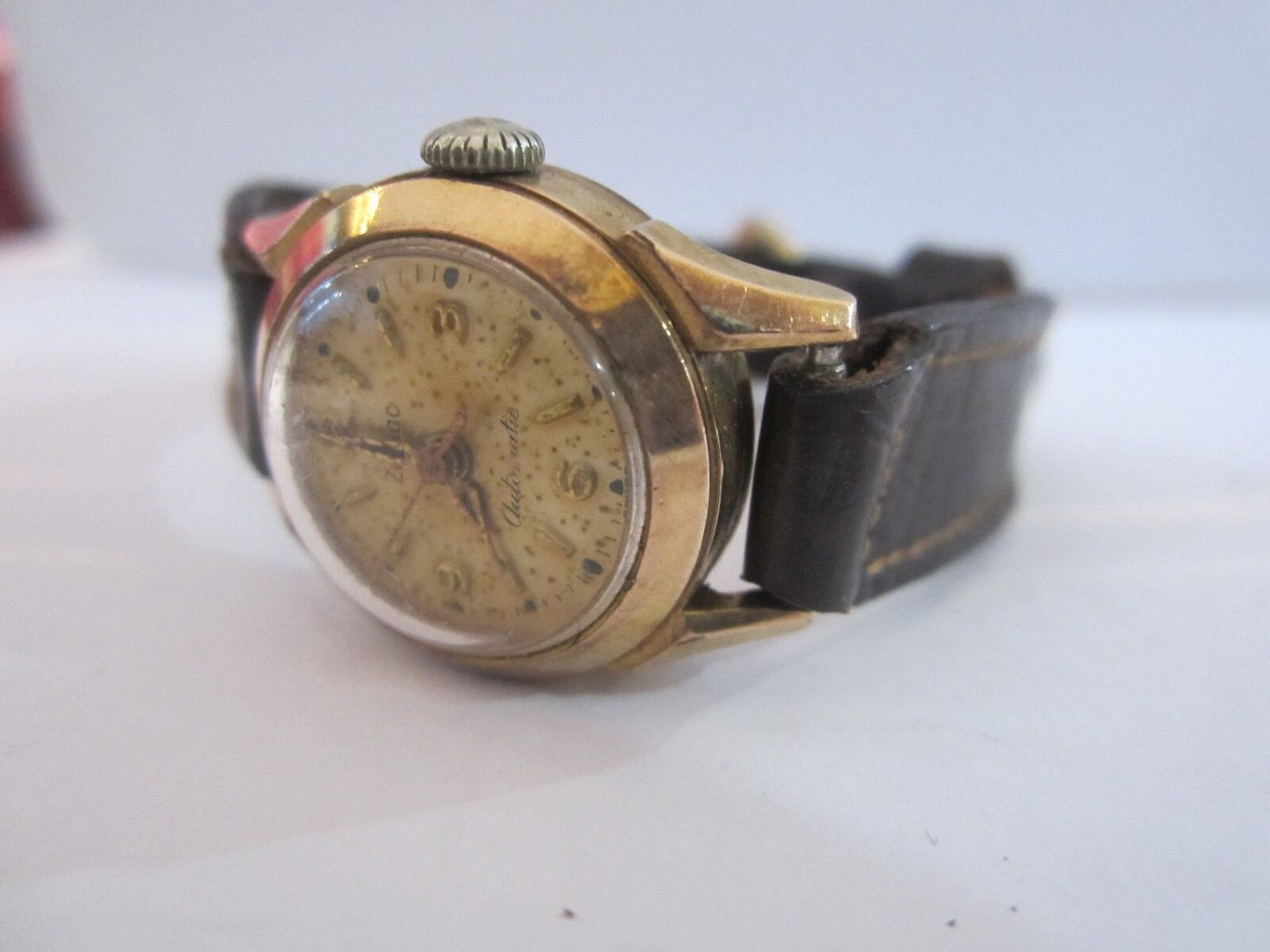 Vintage Zodiac Womens Automatic Watch With Leather Band
