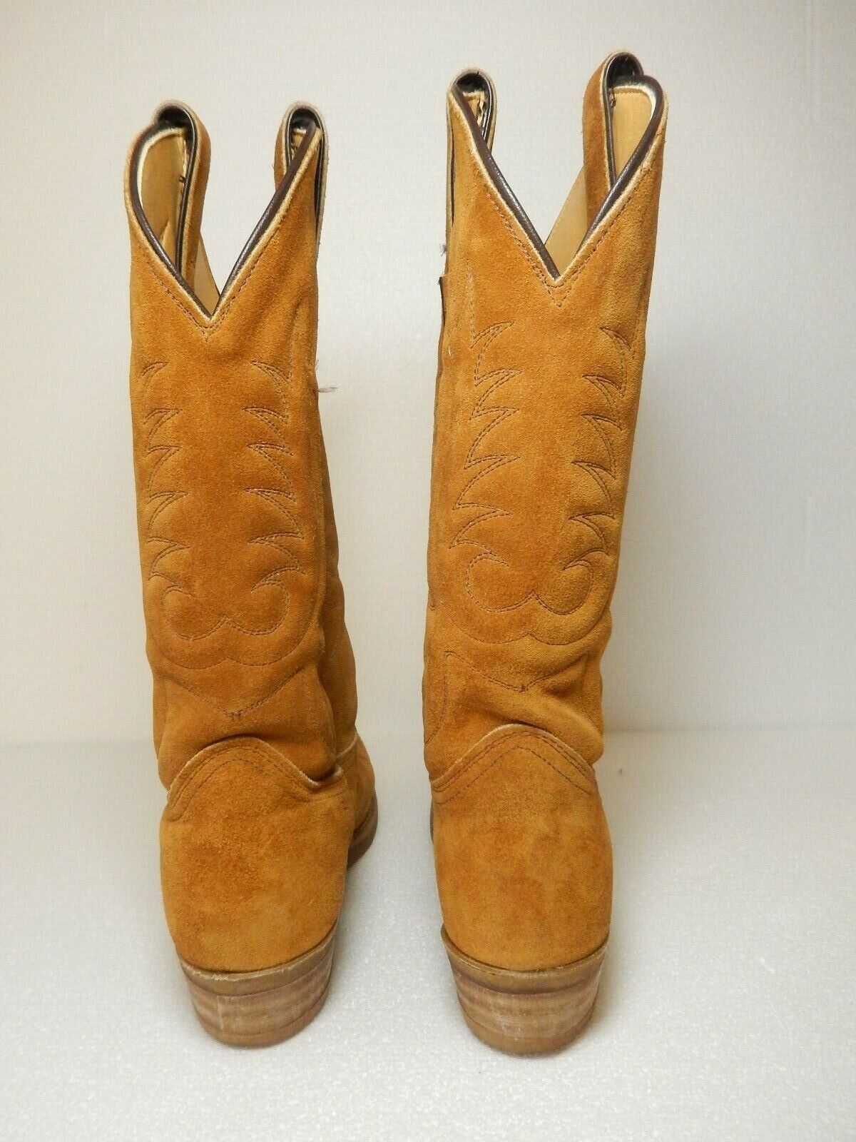 *MINT*  Vintage Brown Suede Western Cowboy Mid Calf Boots  Women's US 5.5M