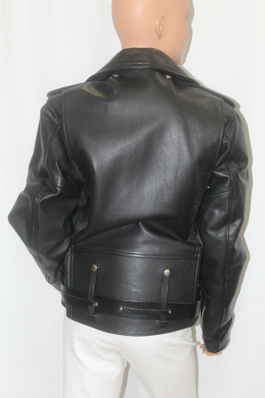 *VINTAGE* RARE HARLEY DAVIDSON Heavy Leather Back Spleen Men's Biker Jacket Sz38