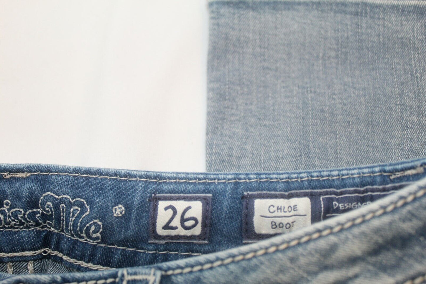 *NWT* $109. Miss Me Women's Mid-Rise Chloe Boot Cut Jeans M3080B6 Sz 26 x 34