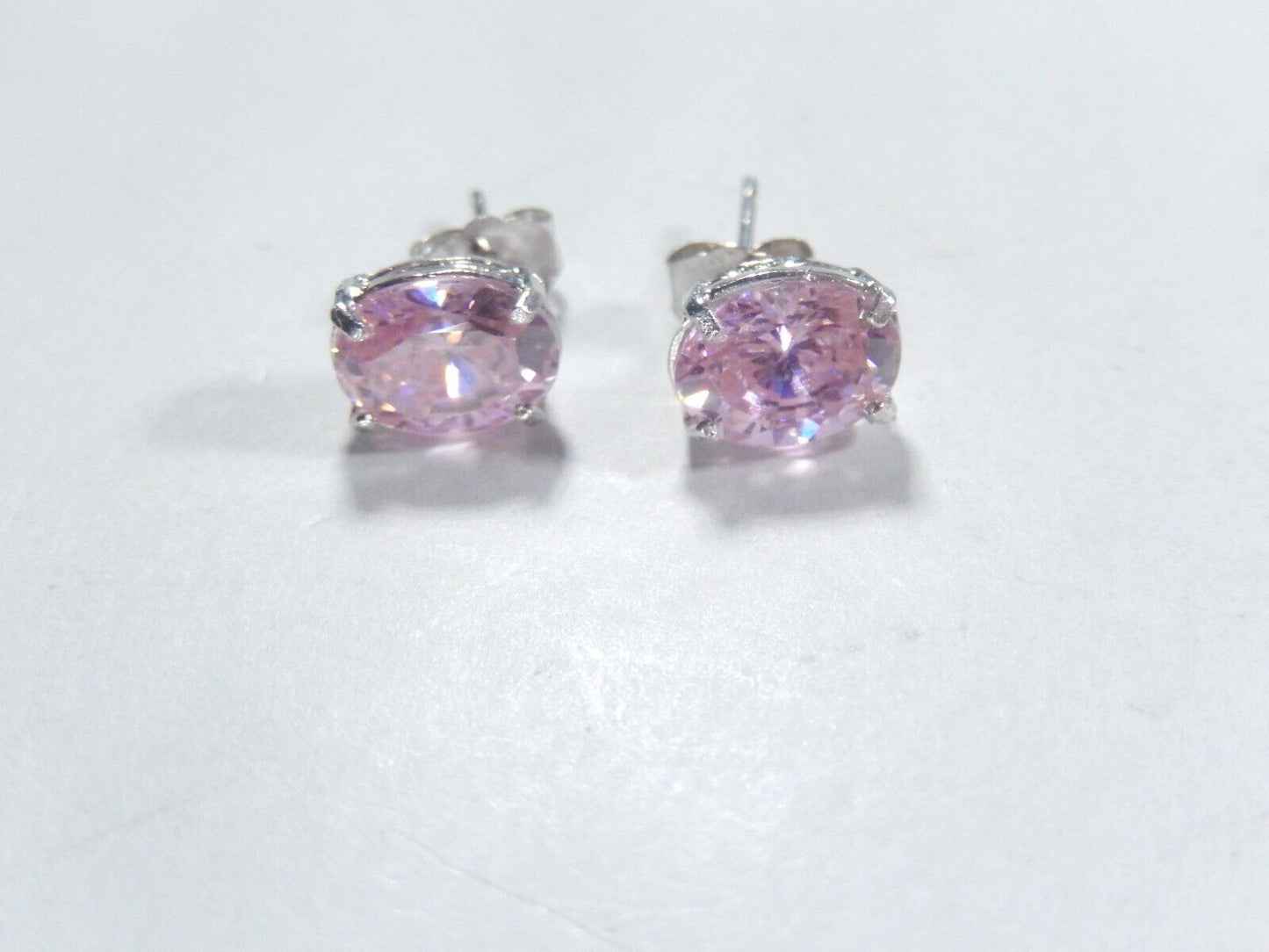 Sterling Silver 2.50 CTTW Lab Created Pink Sapphire Ear Stud Earrings