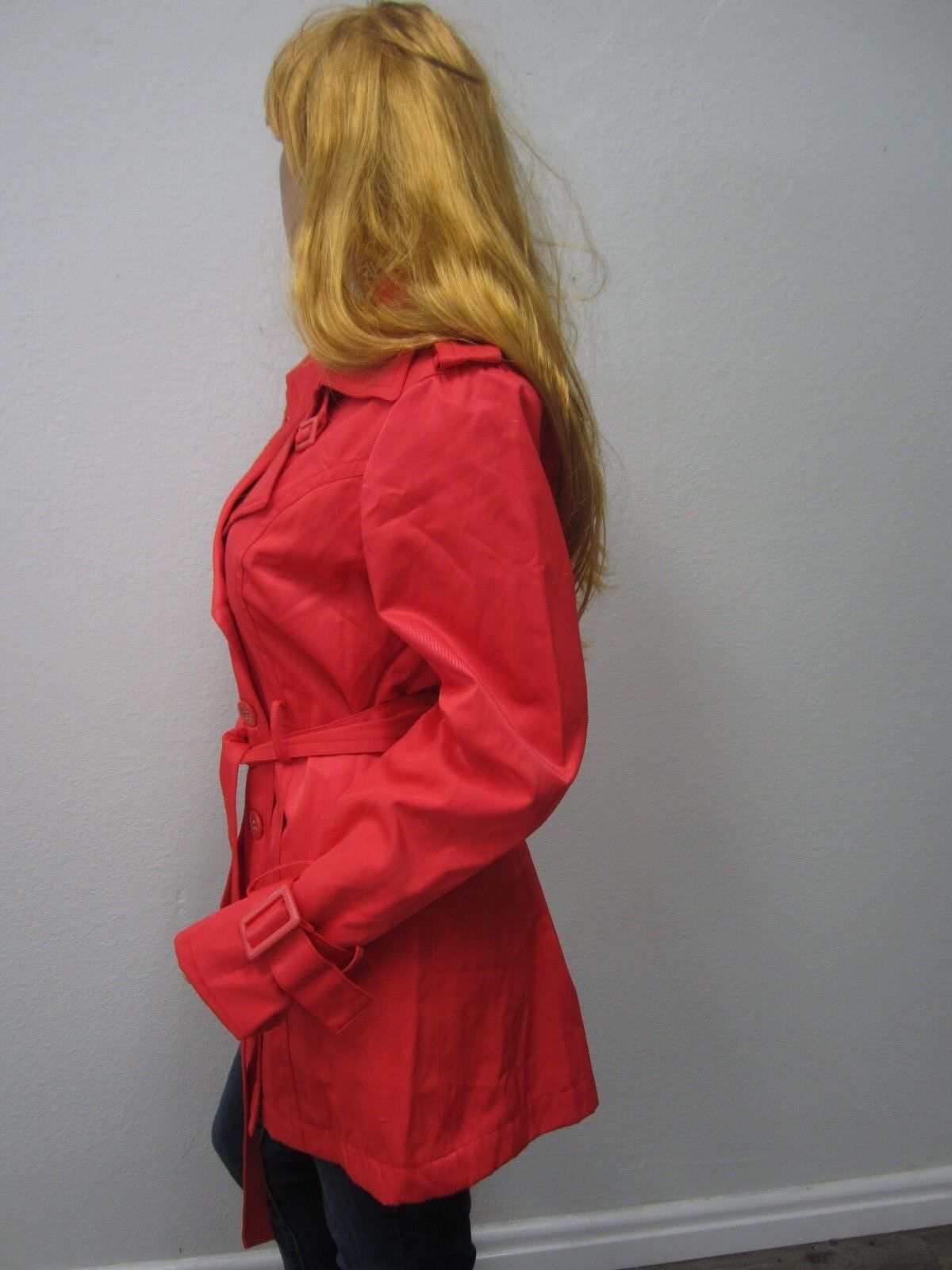 NICE Maurices Jacket Reddish Persimmon Double Buttons Winter Fall Coat Women's L