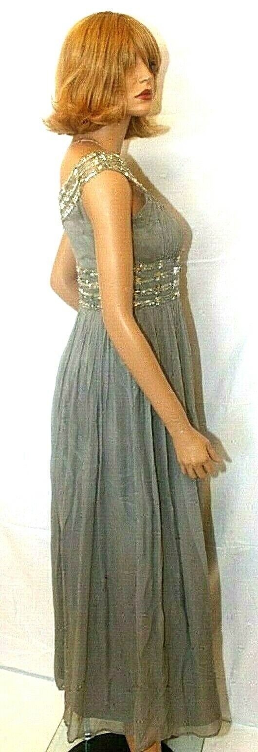 *NWT* ADRIANNA PAPELL Beaded & Sequin Dress Gown Prom Evening Party Wedding Sz 4