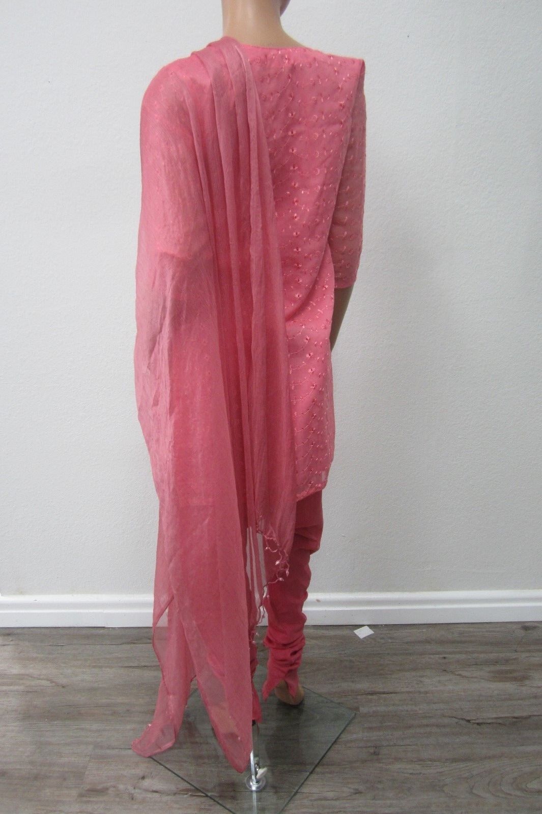 Beautiful Party Evening Dress Pink Saree Women Fashion Clothing Attire Sari