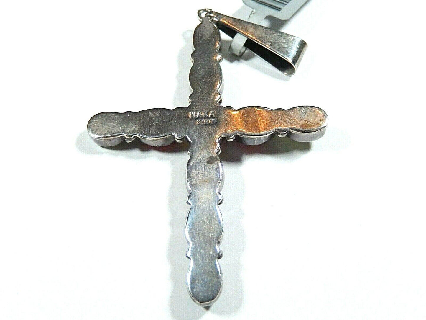 *VINTAGE* LARGE Nakai Navajo Sterling Silver Cross Multi Stone Statement Piece