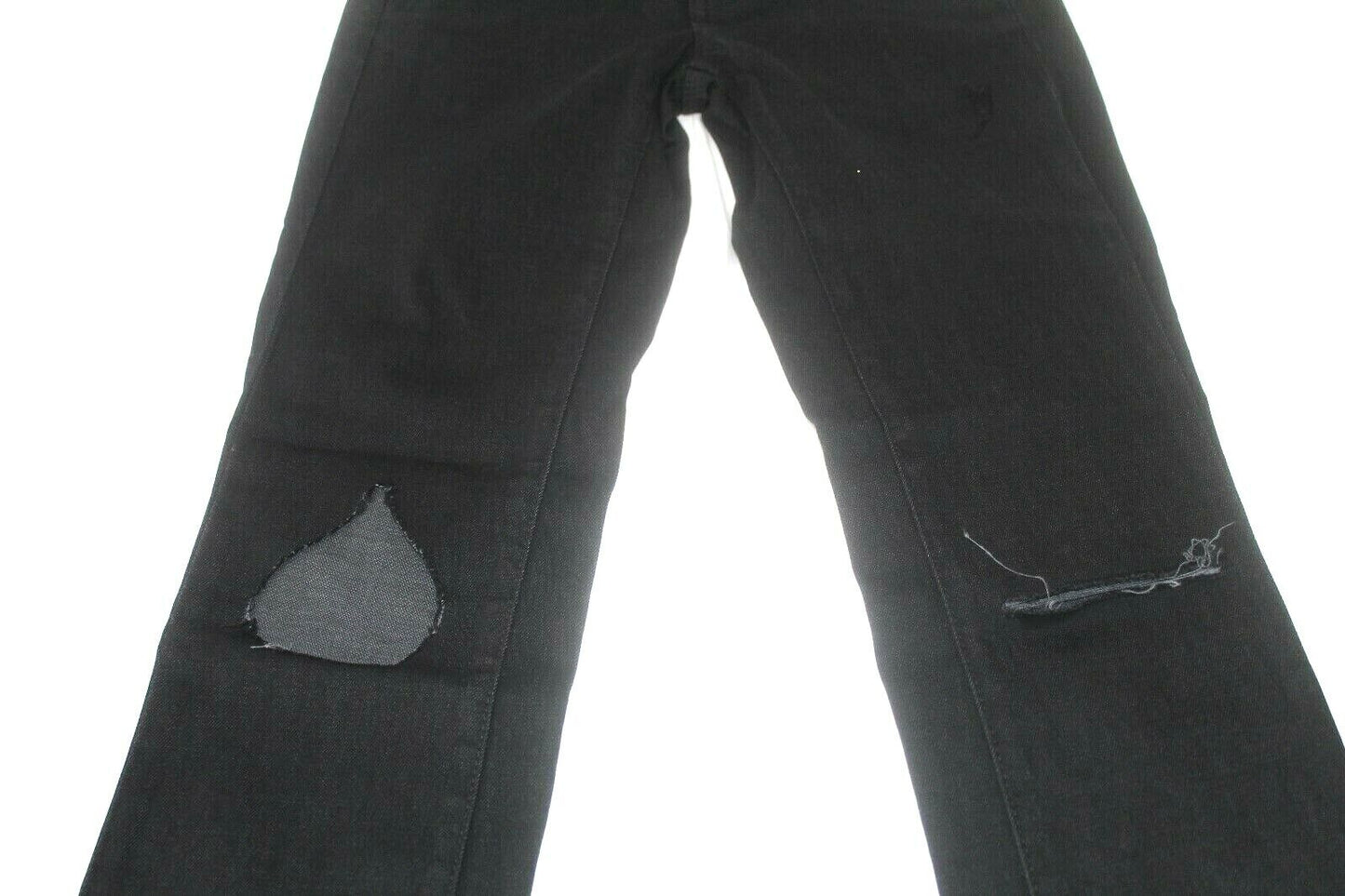 *NWT* Moschino  Womens  Ankle Straight Leg Jeans Black Distressed Size 00/24S