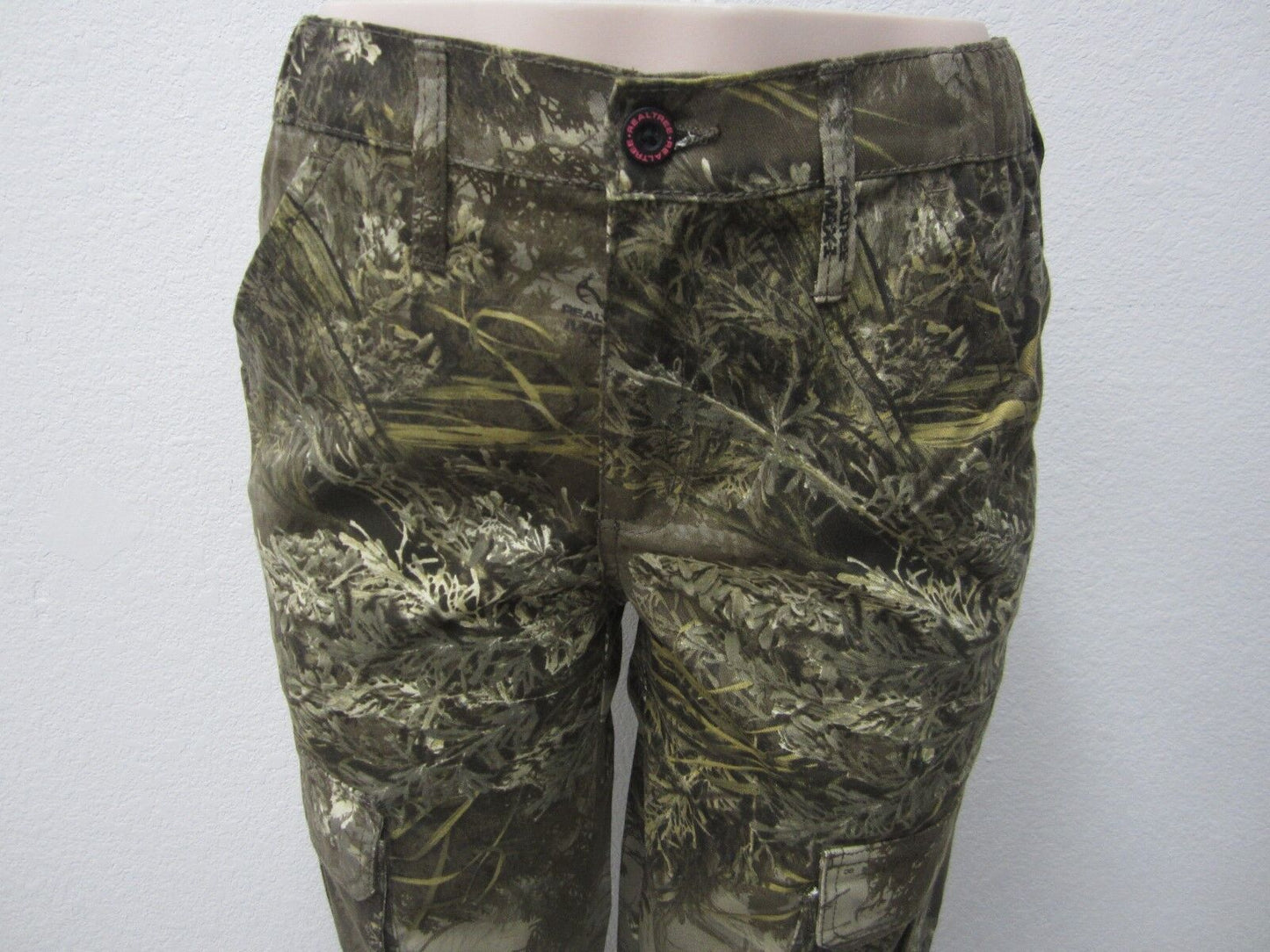 Ladies REALTREE Camo Xtra CARGO PANTS  Elastic Waistband Drawstring Legs Size XL