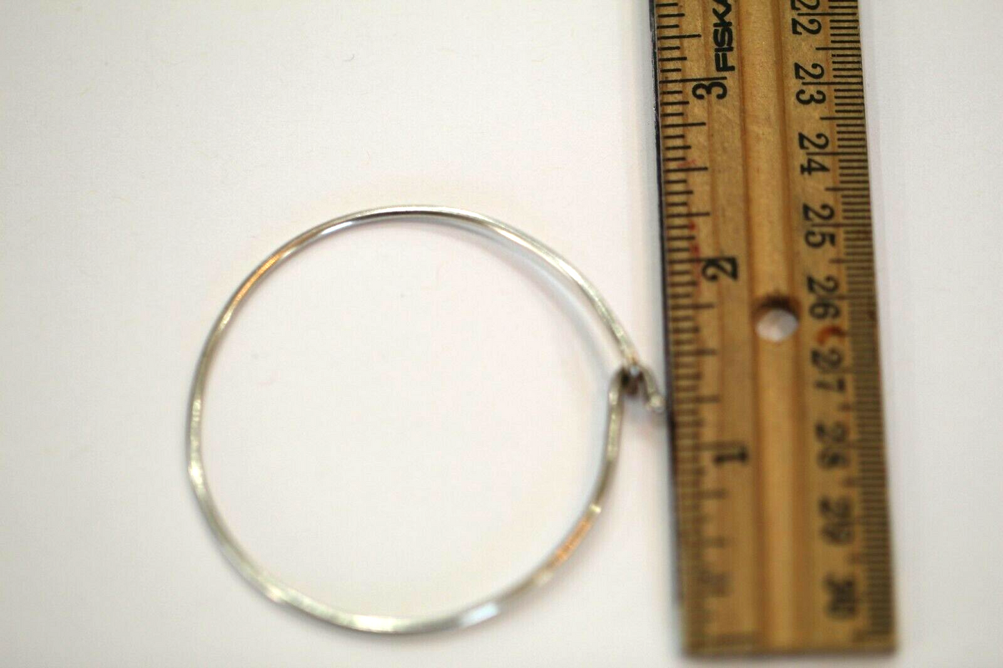 *JAMES AVERY*  Sterling Silver Hook On Wire Bracelet 2 1/4" Diameter