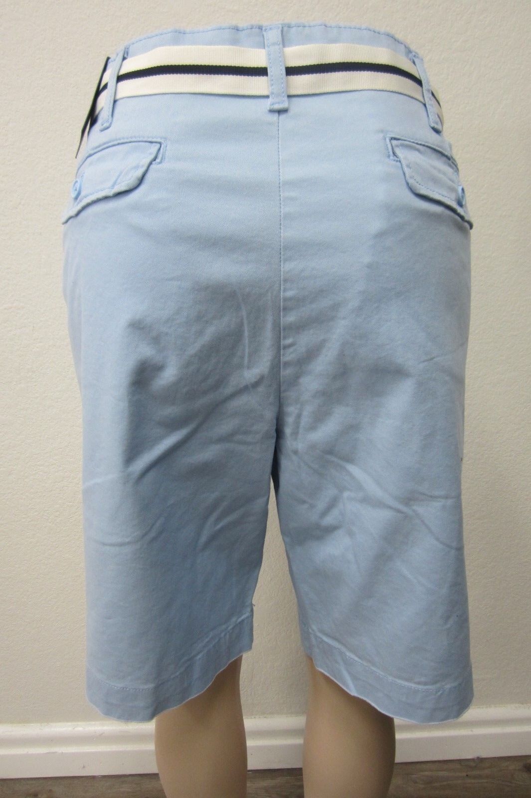 *NWT* U.S. Polo Assn. Men's Flat Front Chambray Shorts w/ Belt Blue Size 38