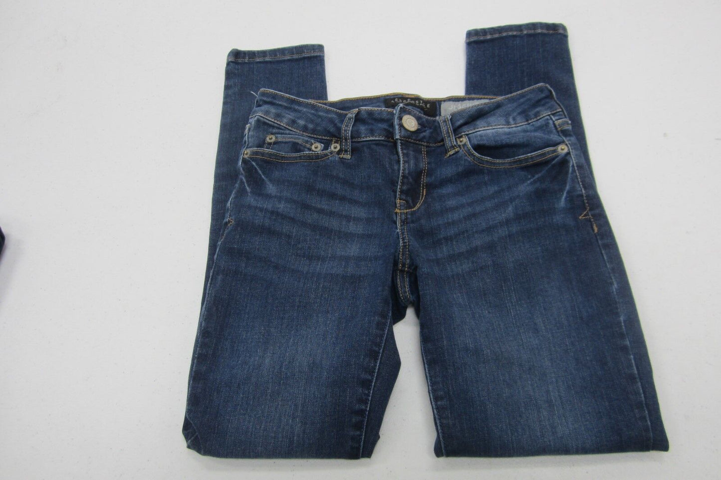 MINT Aeropostale Size 00 X 26 Jeggings Denim Cotton Womens Jeans Low Rise Skinny