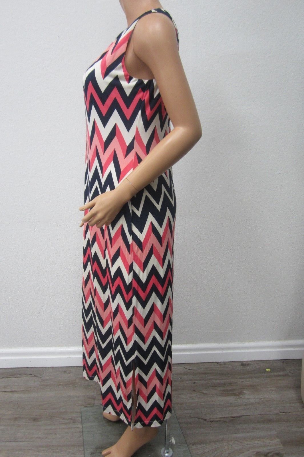 NWT - Jessica Howard - SUPER CUTE - Maxi Dress Multi-Color Sleeveless Sz M/M