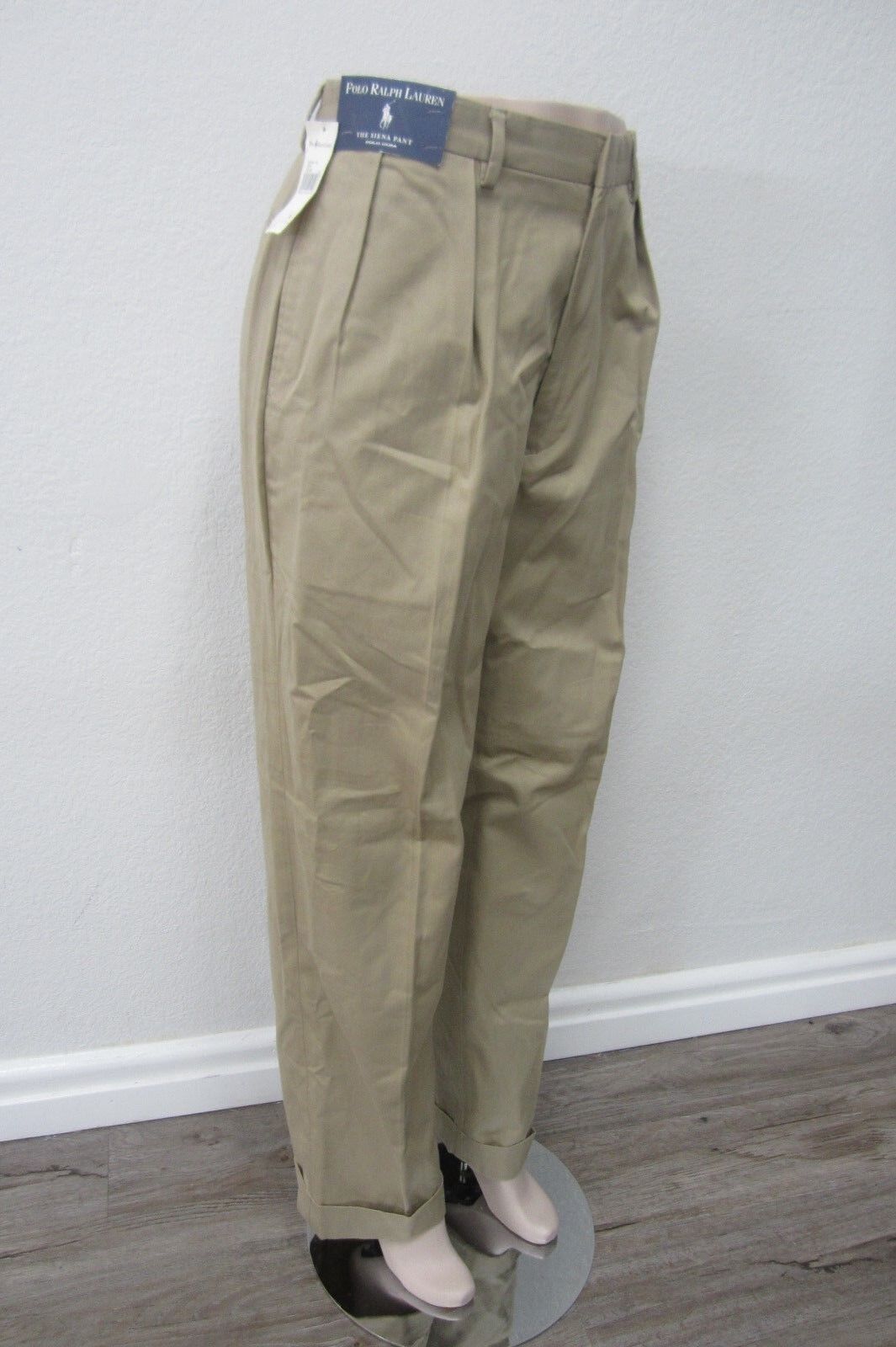 *NWT* POLO RALPH LAUREN SIENA CHINO PANT  Pleated Front Khaki W32 x 32 pants