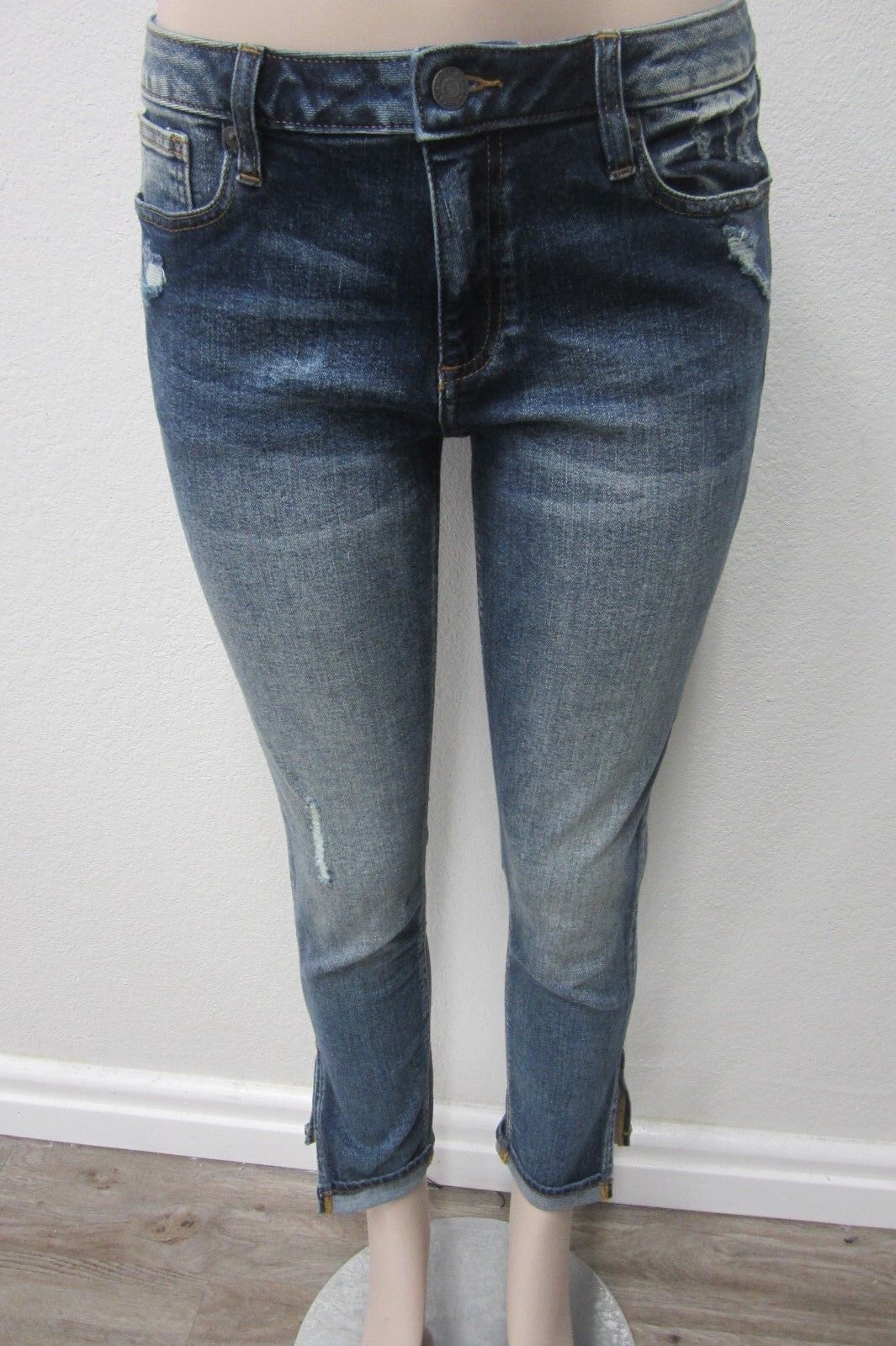 NWT Miss Me Vintage Blue Splitting Image Ankle Skinny Jeans M1001FA112 Sz 29x27