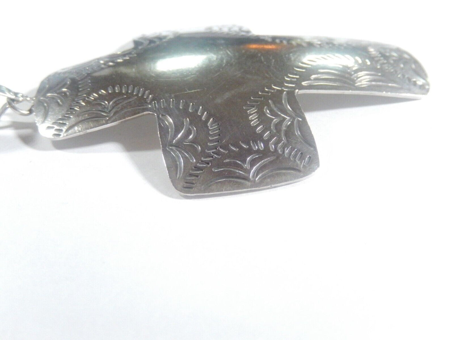 *VINTAGE*  TAXCO 925 Sterling Silver Hand Tooled Extra Large Cross Pendant