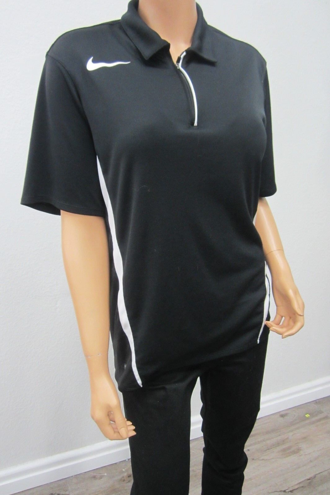 *NWOT* Nike Women's Black  Dri-FIT 1/4 Zip Pullover Collar Size Medium