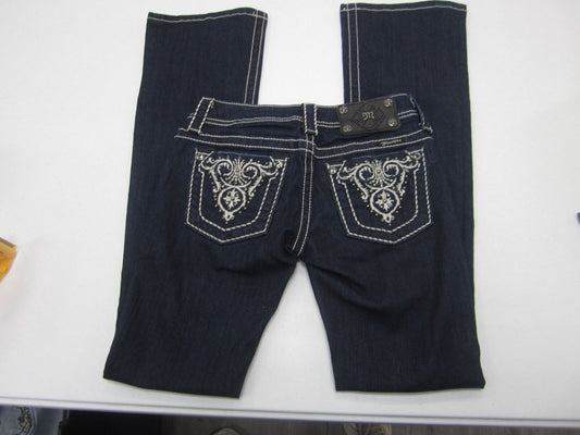 NWOT Miss Me BootJeans JP5341B11 Dark Wash Bling Embroidery Super Cute Siz 24x32