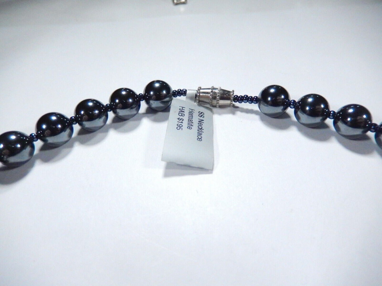 Black 8mm Hematite Beads Health Care Women Men Necklace 20"