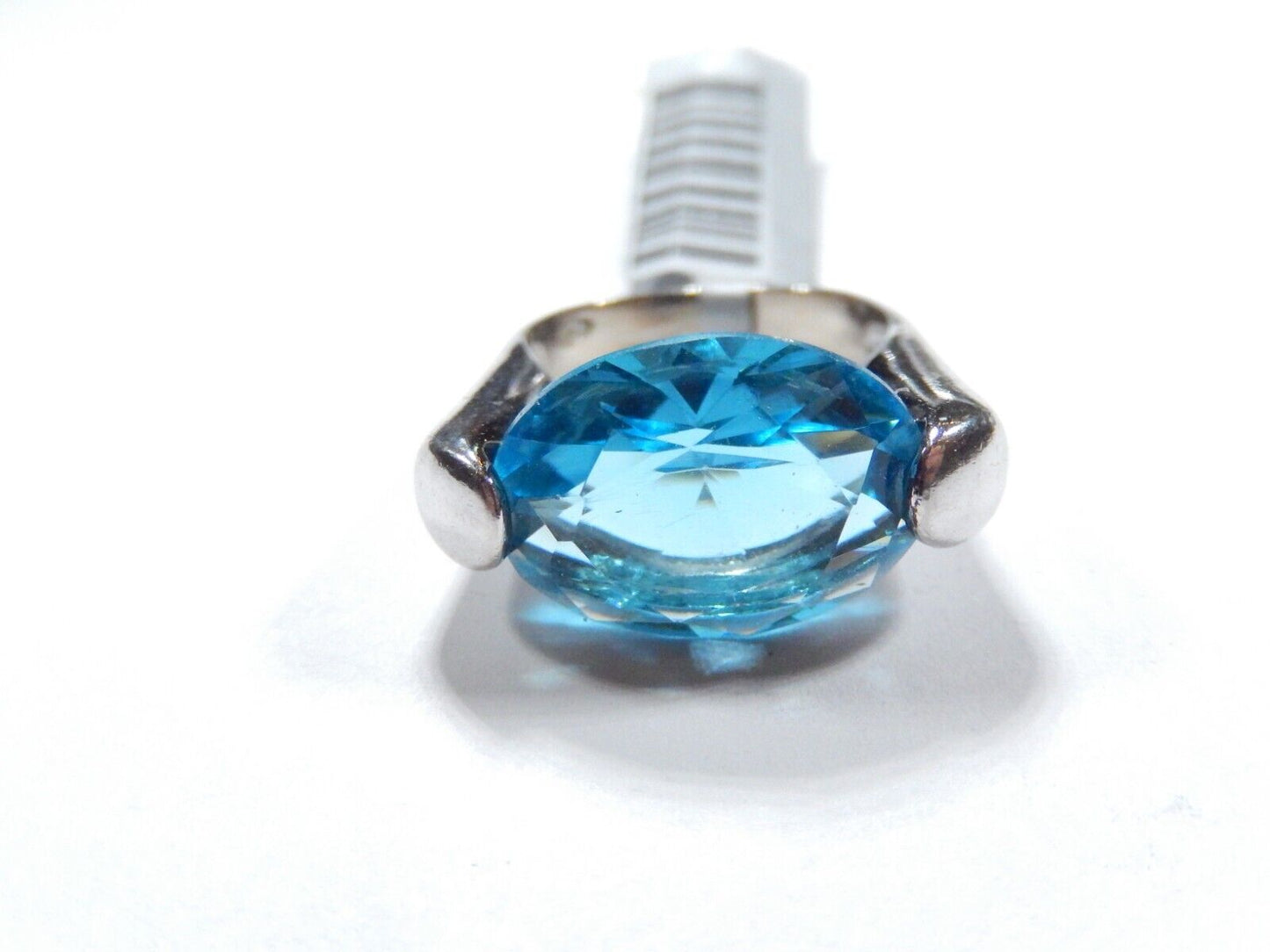 10.00 CT LONDON BLUE TOPAZ 925 STERLING SILVER MODERN STATEMENT RING UNISEX SZ 5