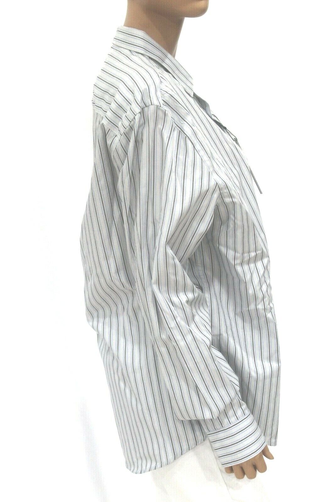 *NWT* Perry Ellis Cotton Men’s Blue Striped Button Down Long Sleeve Shirt Sz  XL