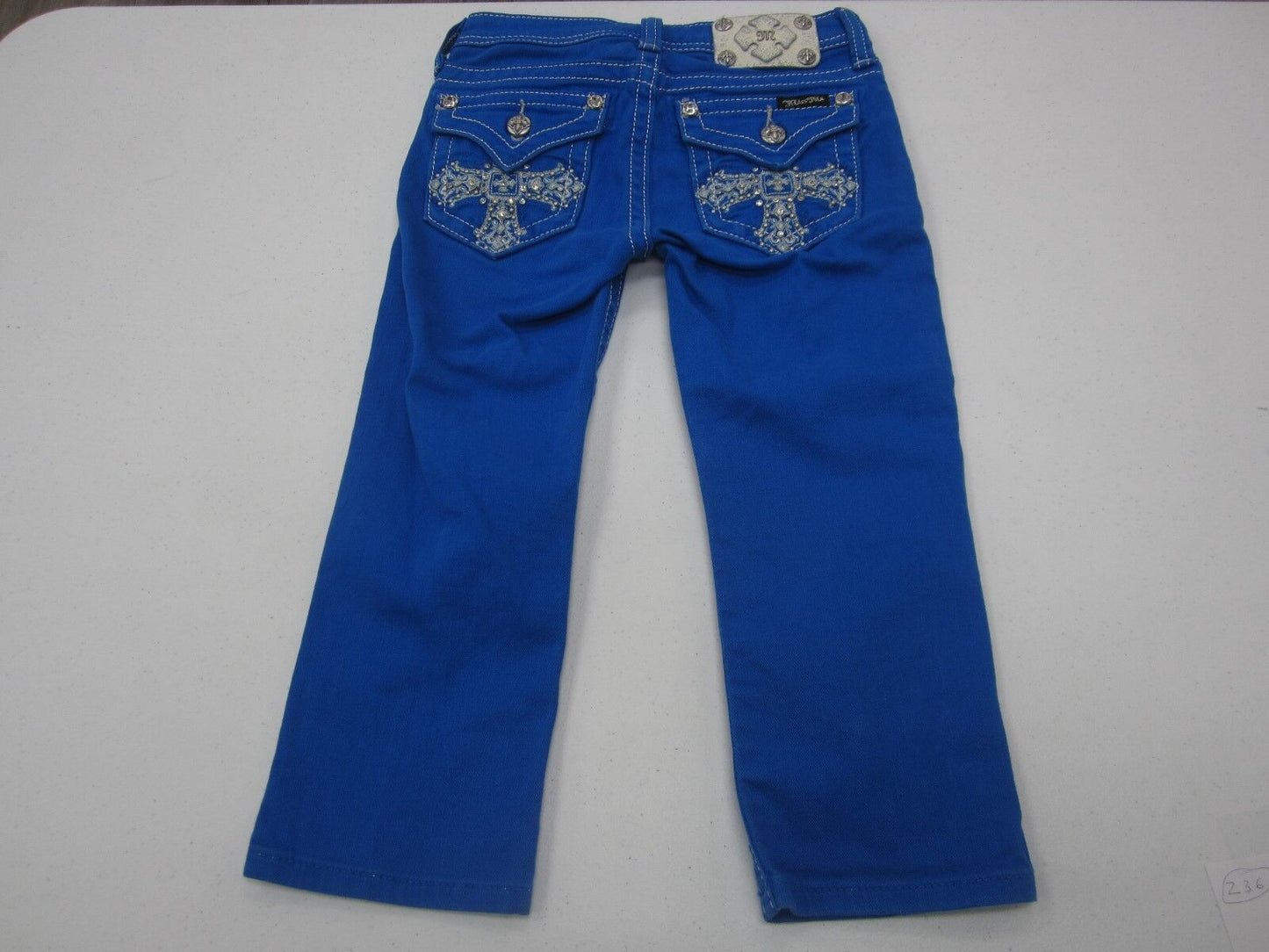 NWOT Miss Me Girls JK5046P14 Capri Stretch True Blue Jeans size 10 x 18"
