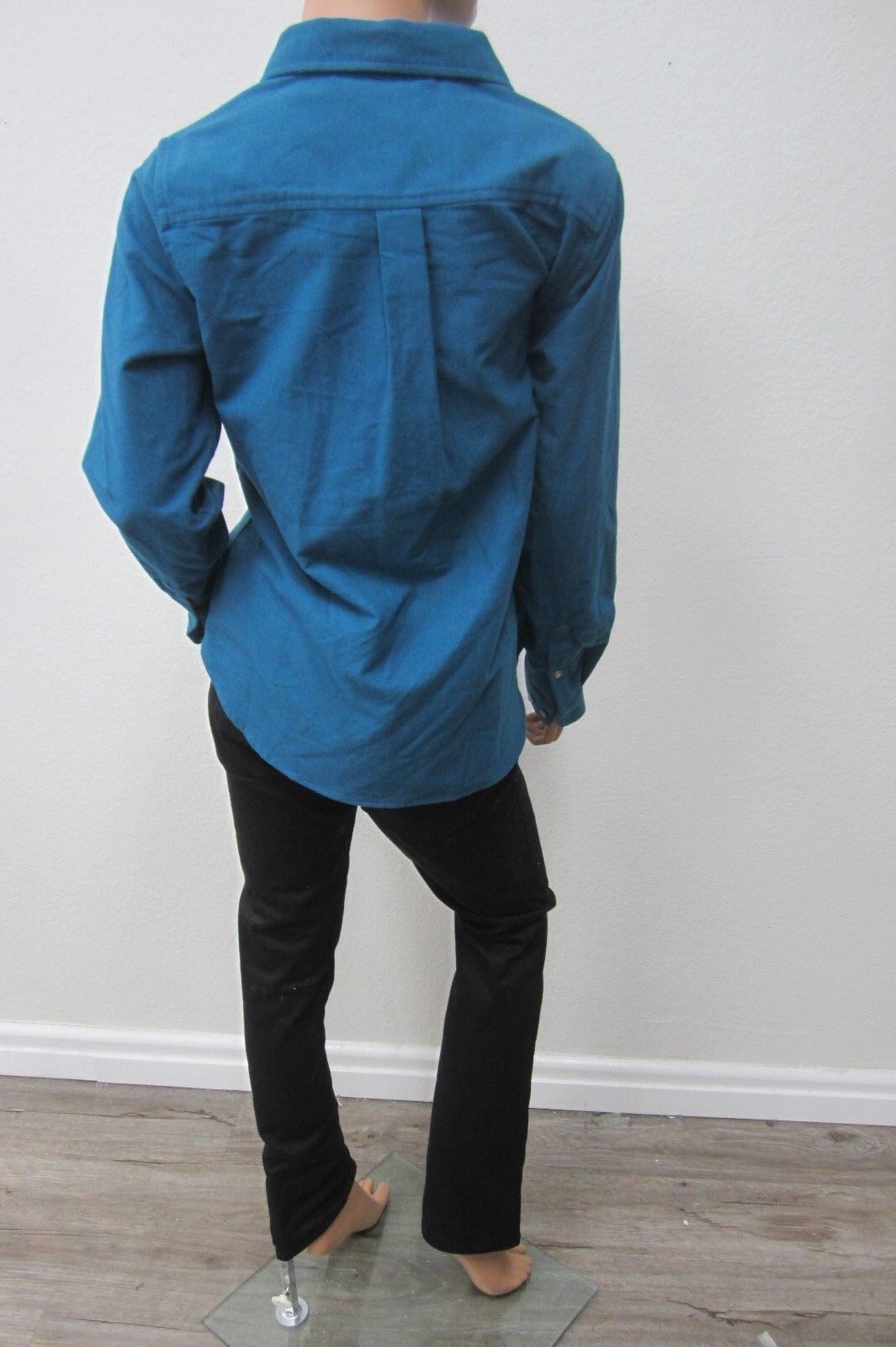 *MINT*Cabelas Women's Thick Warm Blue Flanel Regular Long Sleeve Shirt Sz Med