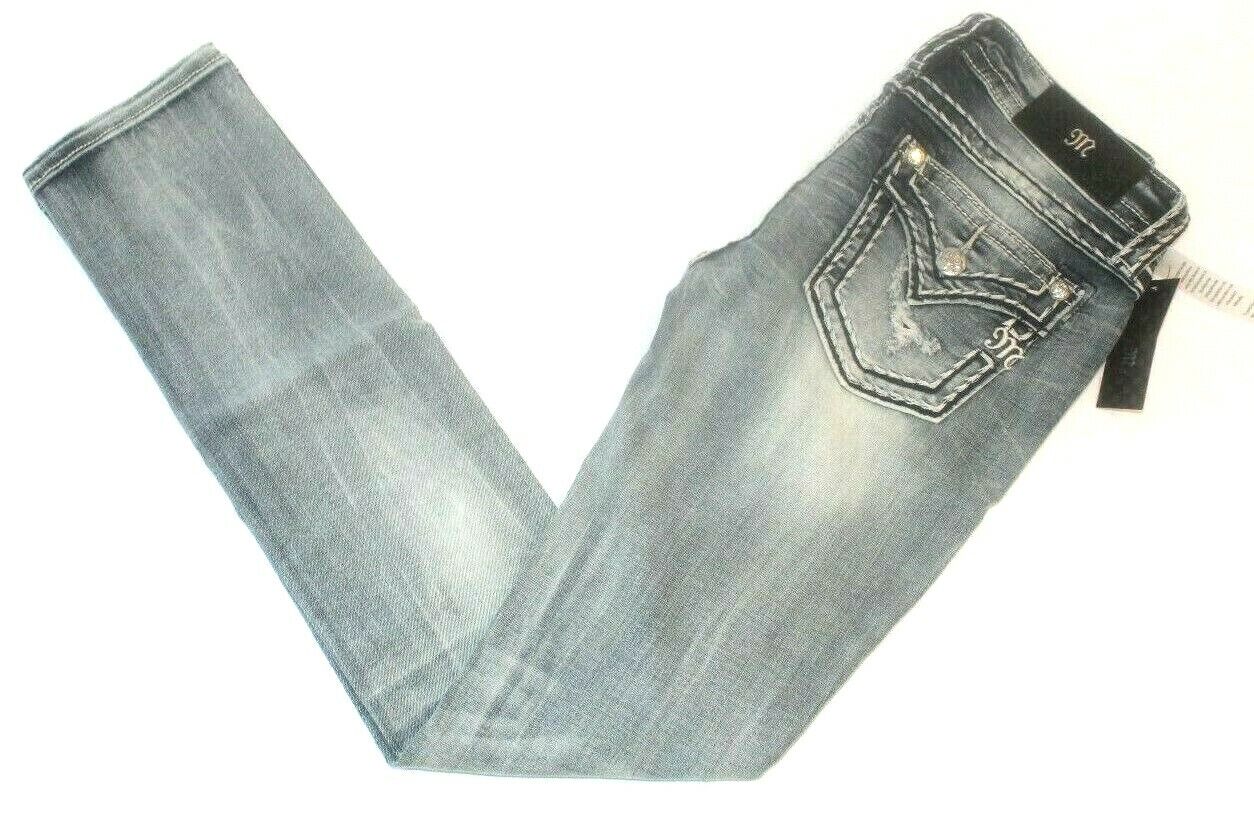 *NWT* Miss Me - Womens Mid-Rise M5014T296 Straight Jeans Size 25 x 33