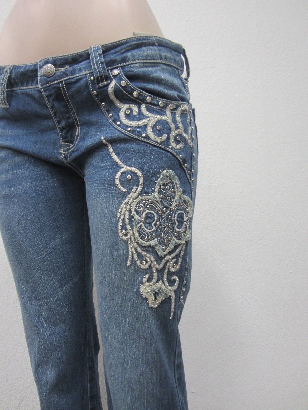 NWOT Montana West Trinity Ranch Boot Cut Jeans BLING Western Jeans 32 X 34