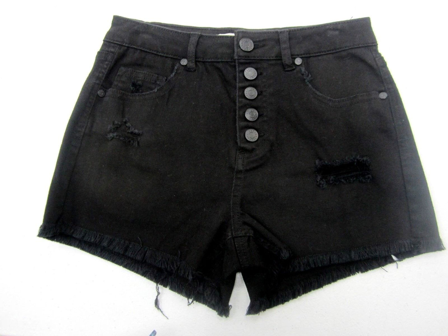 NWT Refuge Distressed 5 Button Denim Shorts Cheeky HiRise Charlotte Russe Size2