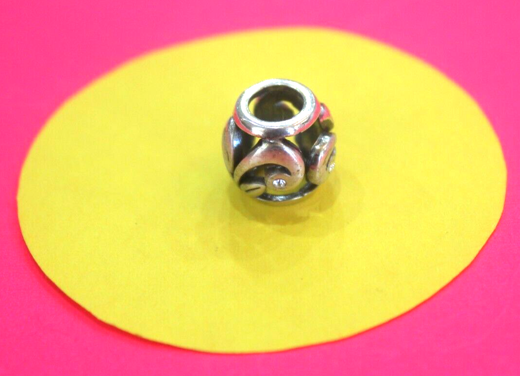 Brighton  FLOWER Silver Bead Charm  Crystals  RETIRED!!!! RARE !!!