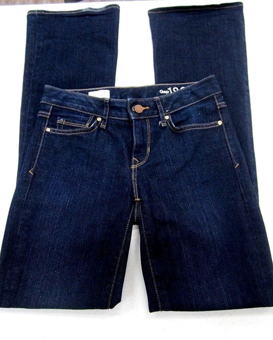 *MINT* Gap 1969 Women's Perfect Boot Bootcut Jeans Dark Blue Mid Rise Sz 24 x 33