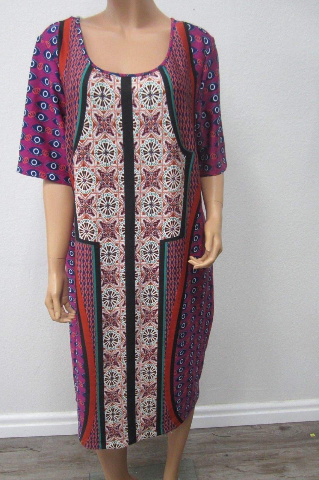 NY Collection Women's Plus Size Multicolor  Dress  NWT Size 1X MSRP $70