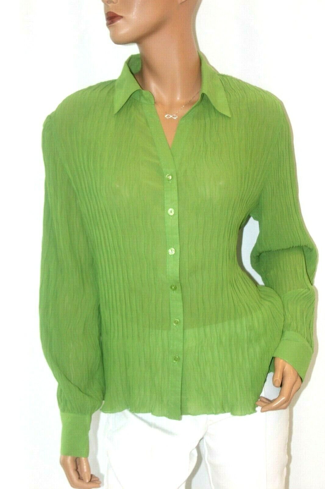 *NEW* Cato Button Down Long Sleeve Career/Dress Green Top Women’s Size L