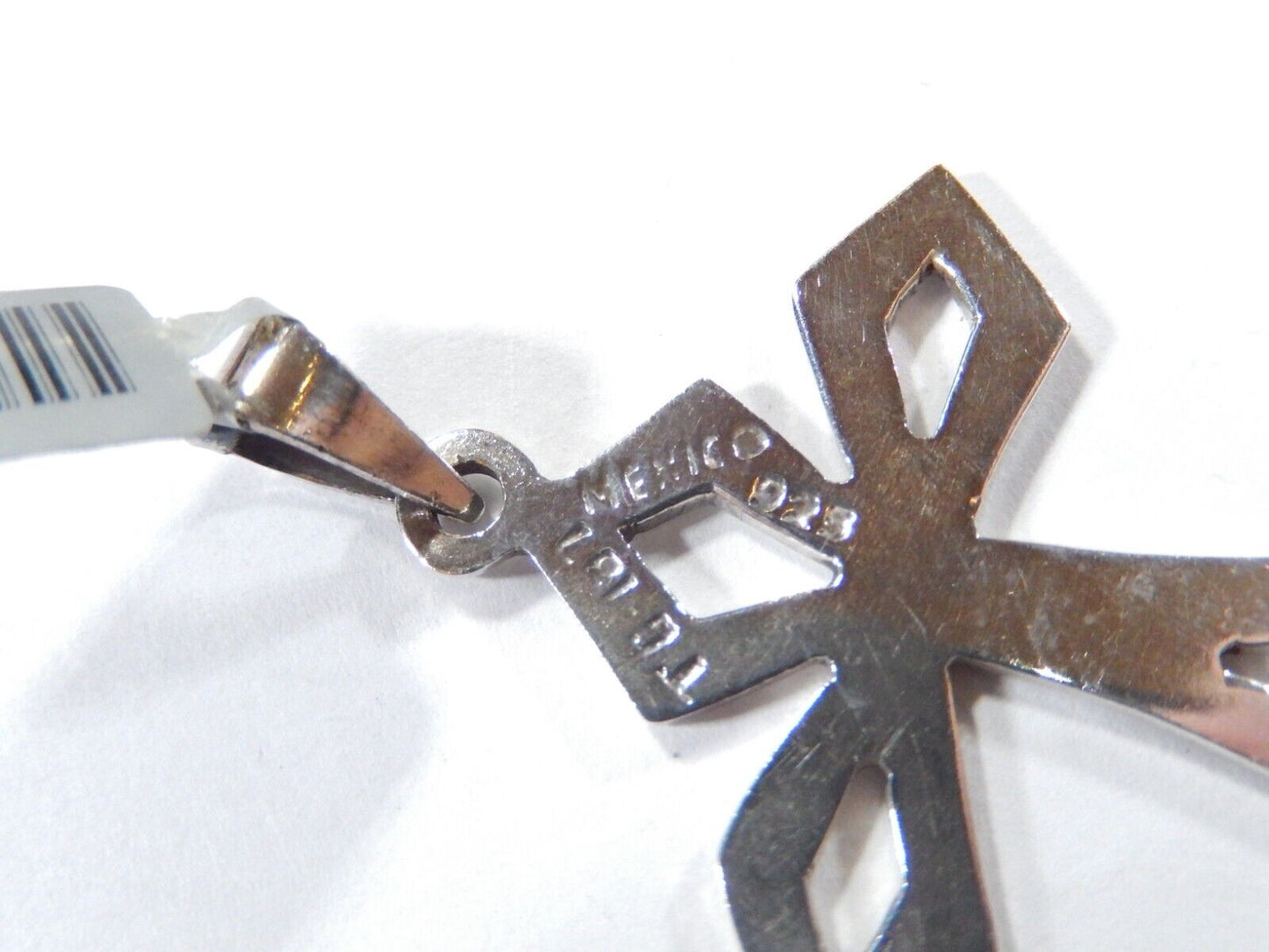 ~VINTAGE~ LARGE STERLING SILVER  TAXCO MEXICO CROSS  CUT-OUT PATTERN PENDANT