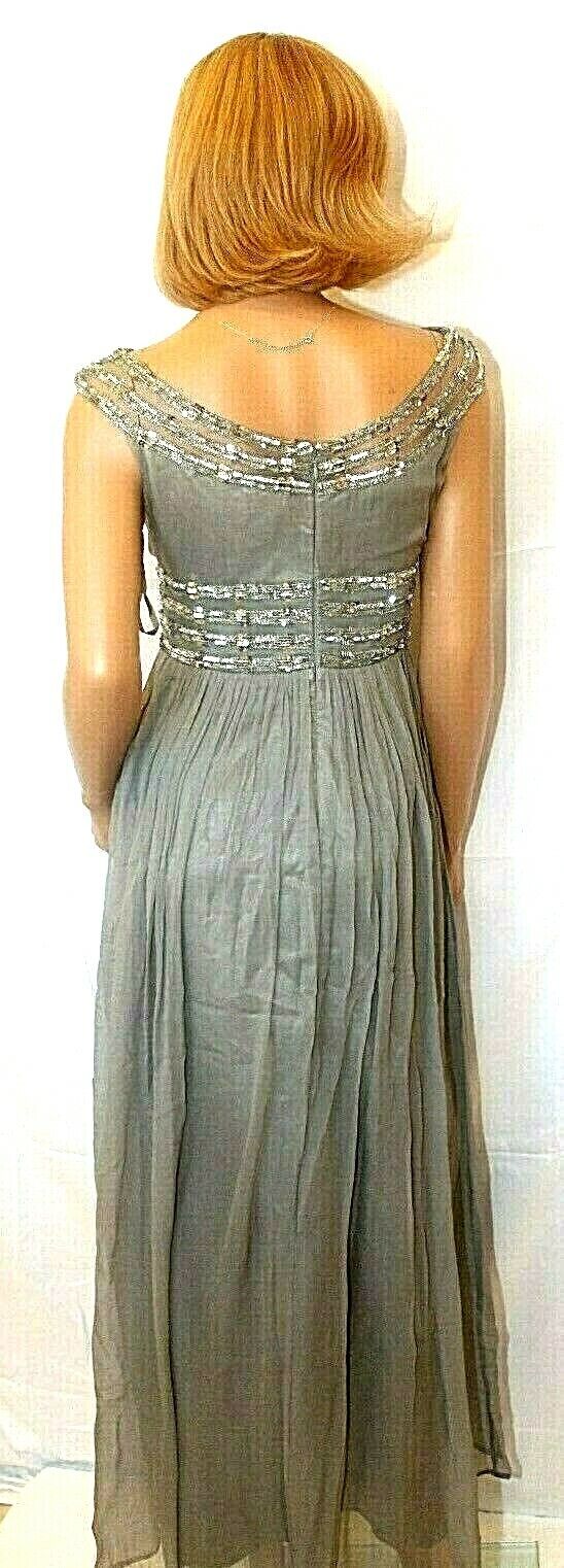 *NWT* ADRIANNA PAPELL Beaded & Sequin Dress Gown Prom Evening Party Wedding Sz 4