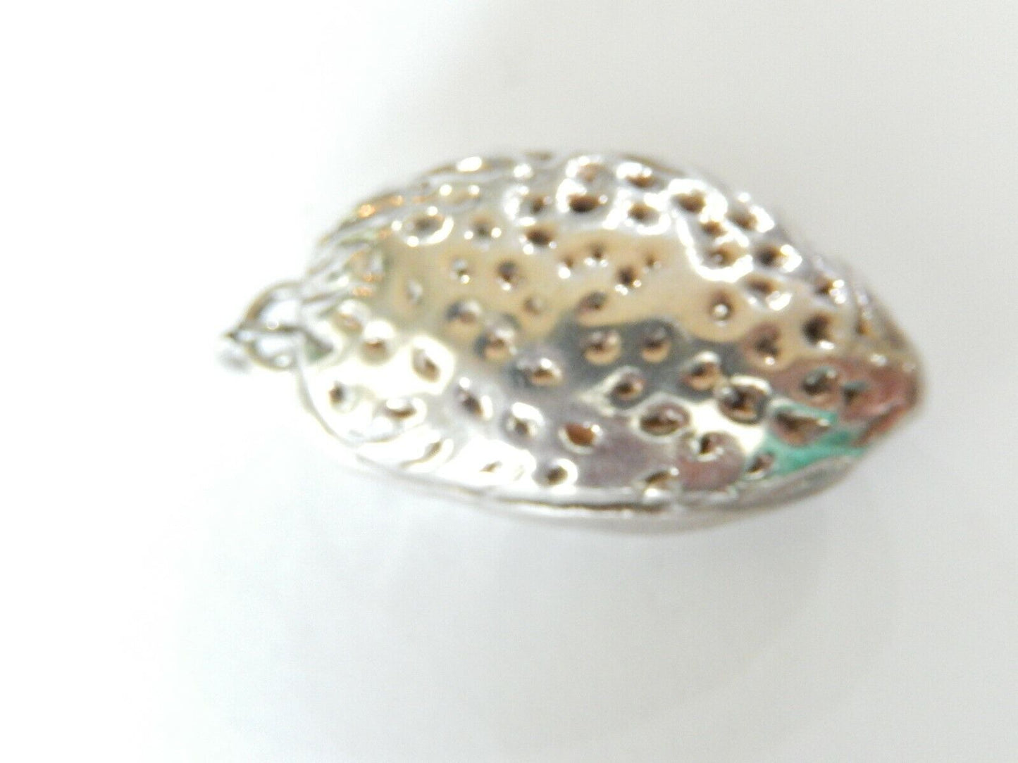 *RARE*  Lovely  LARGE Vintage Sterling Silver Almond  Pendant 2" Tall