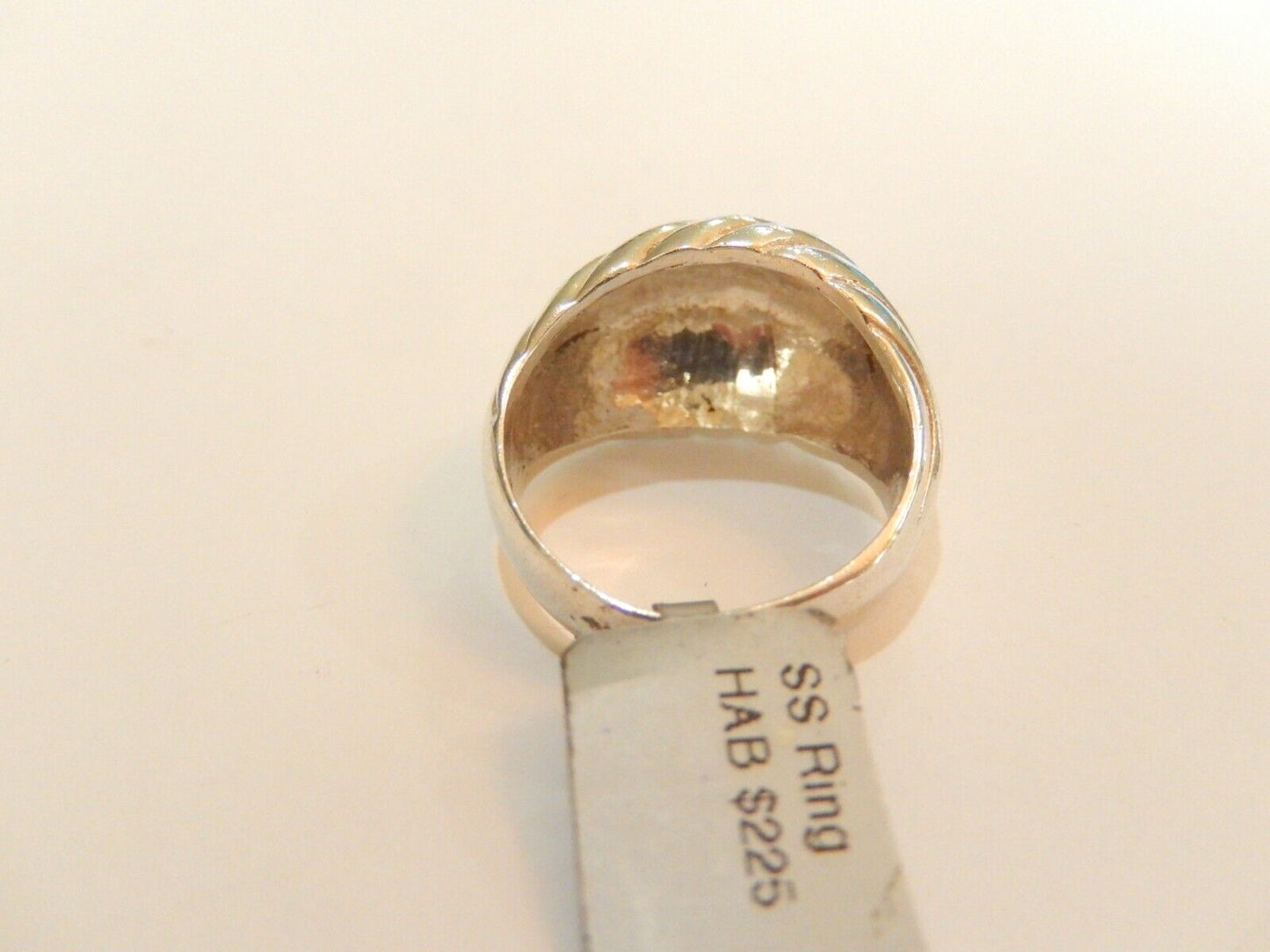 *VINTAGE*  925 Sterling Silver Scalloped Shrimp  Dome Ring Size 7.75