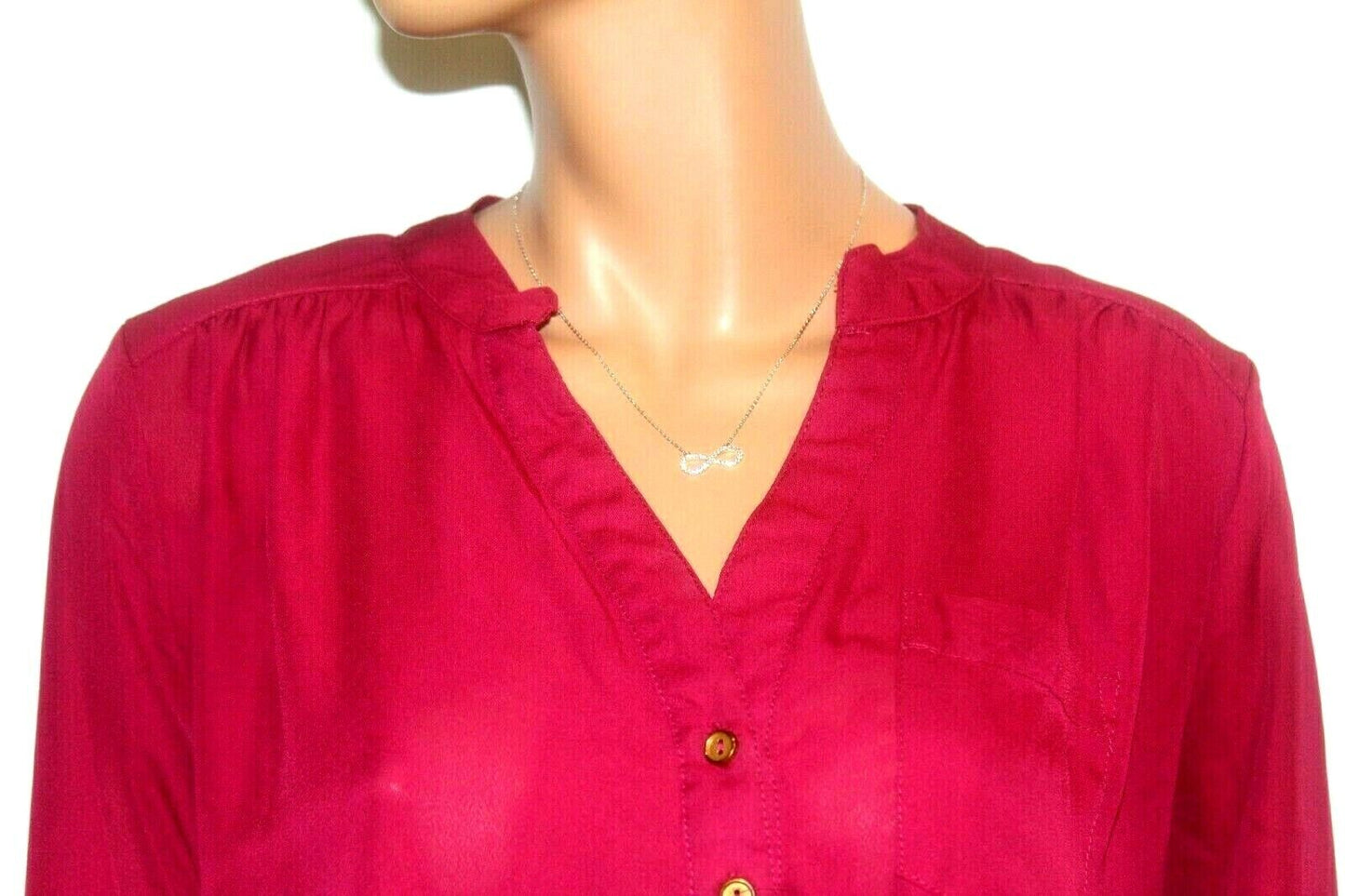 Rue 21 Button Pull Over Long Sleeve w/Button Straps Womens Top Sz XL