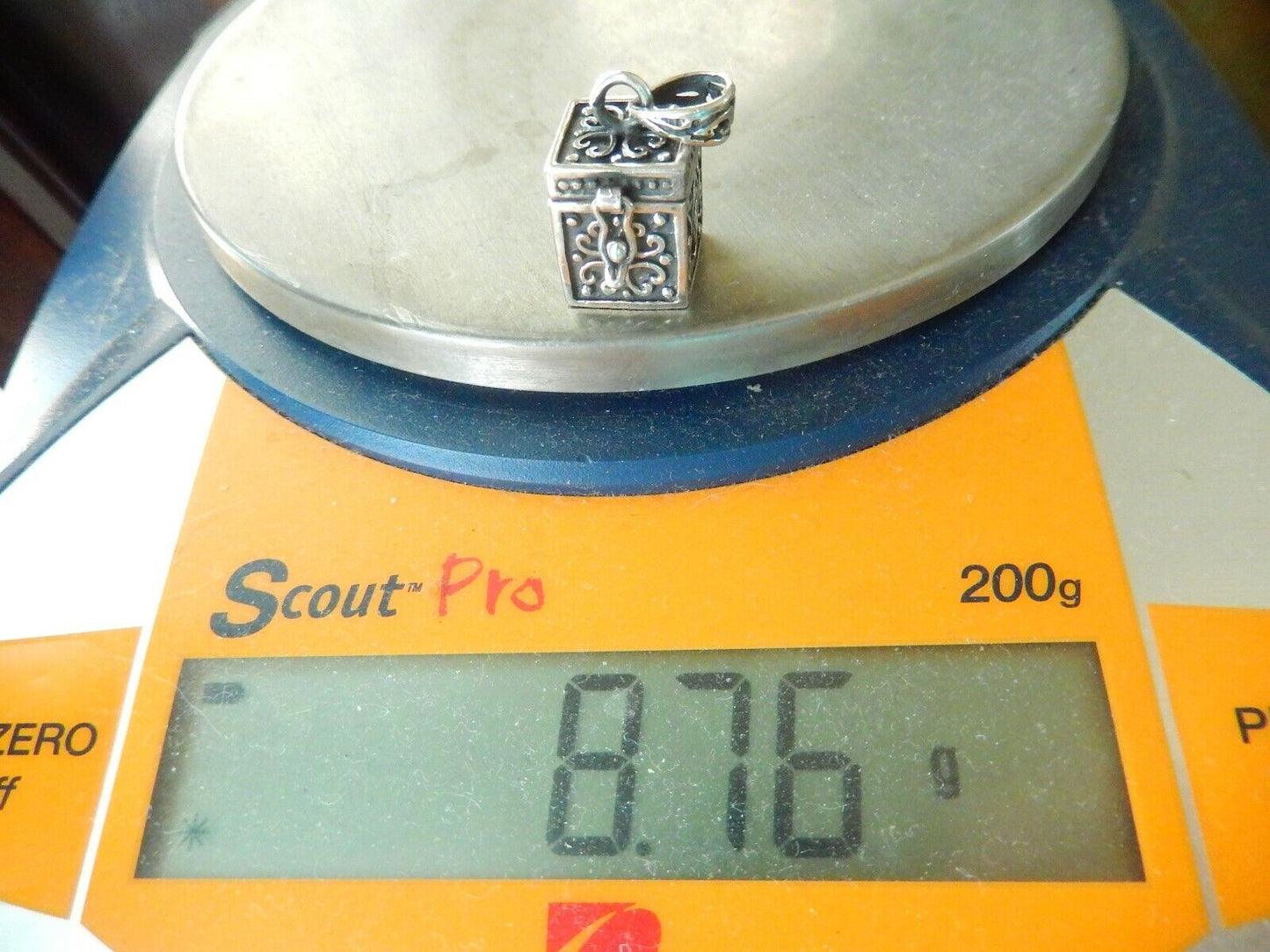 Vintage Art Nouveau Sterling Silver Repoussé Prayer Box Locket Pendant