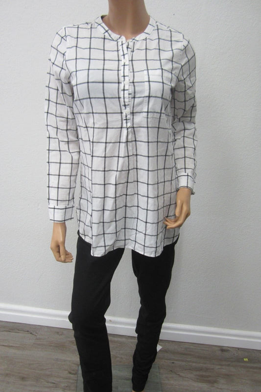 *NWOT*  Women's Old Navy Plaid Tunic Button Down  Shirt Size S/P