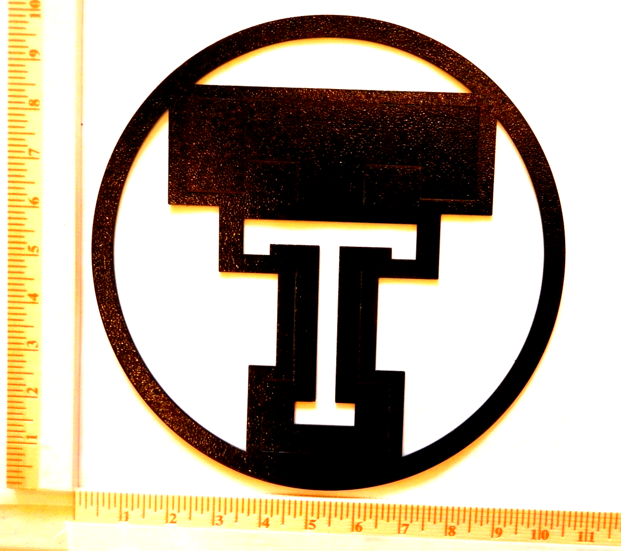 ~NEW~ 14ga. "TEXAS TECH" POWDER COATED METAL HOME DECOR TEAM WALL ART 10" Diam.