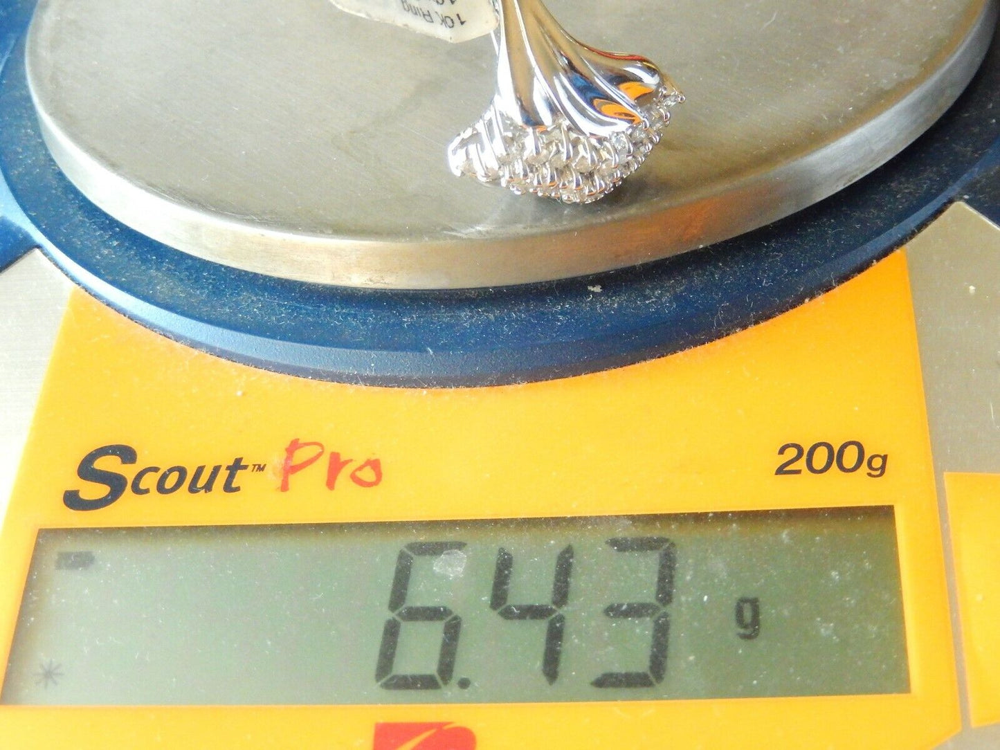 *VINTAGE* 1 Ct Natural Round Diamond 10k White Gold Dome Cluster Ring Sz 9