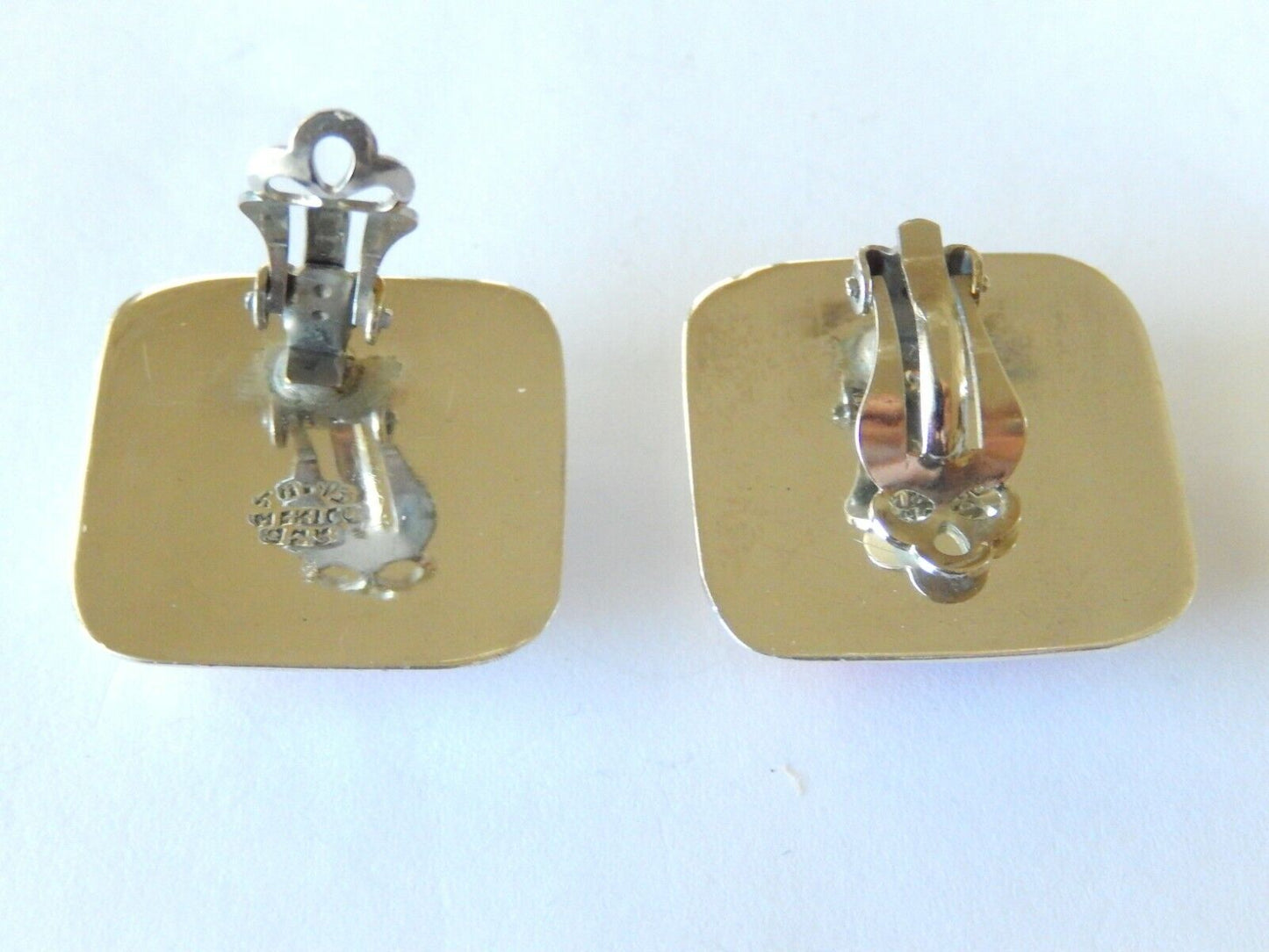 *VINTAGE* Sterling Silver Mexico Pink & Black Rhodolite Pendant & Earring Set