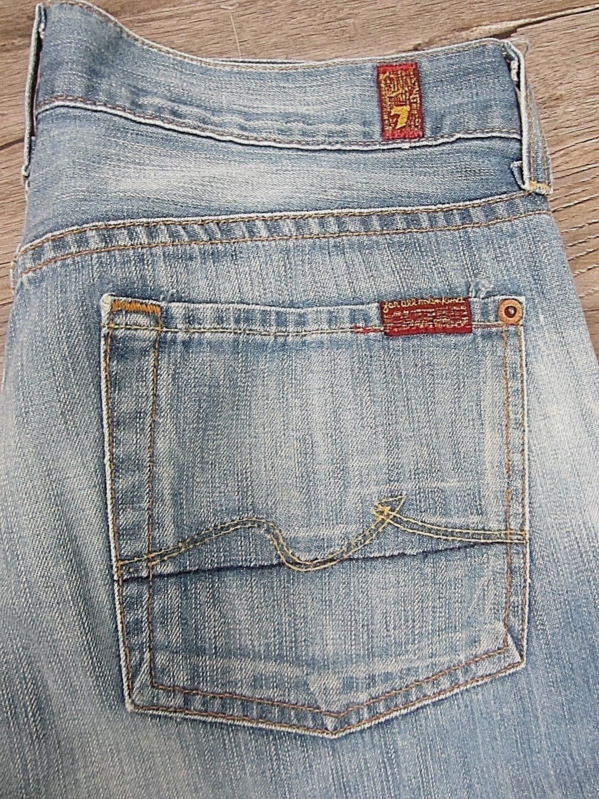 Seven 7 for all mankind women's ladies mid rise bootcut jeans 28 x 32